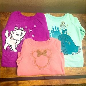 Jumping Beans Toddler Girl Size 24mos/2T Assorted Disney Sweatshirts